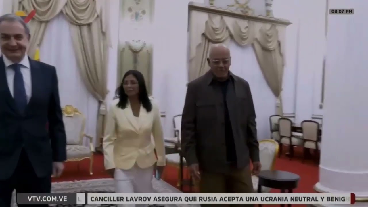 Delcy Rodríguez recibe en Caracas a José Luis Rodríguez Zapatero