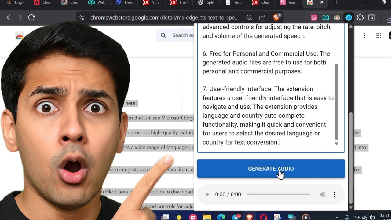 Microsoft Edge TTS Extension (Text to Speech) | Features & How to convert mp3 audio 