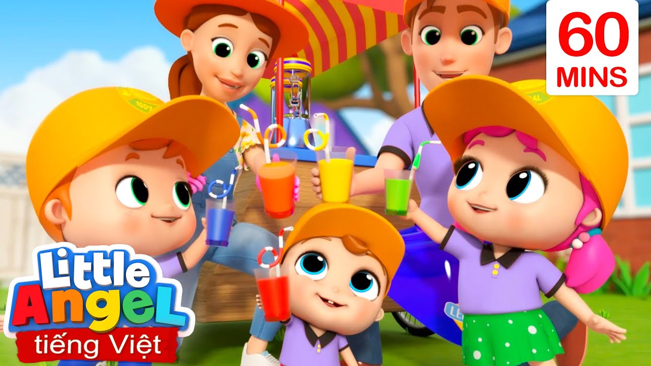 Bé Học Màu Sắc Với Các Loại Nước Ép  | Hoạt Hình Thiếu Nhi | Little Angel Tiếng Việt