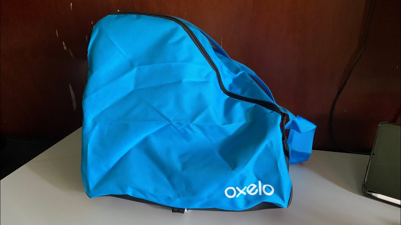 Unboxing OXELO Inline Skates Roller Gear Carry Bag 20 Litres - Blue