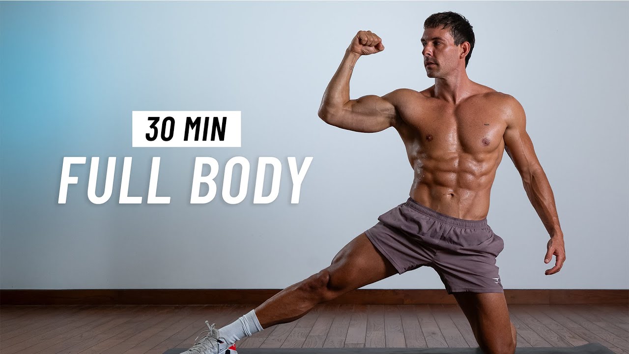 30 Min Full Body Workout - Build Strength & Burn Fat At Home (No Equipment + No Jumping)