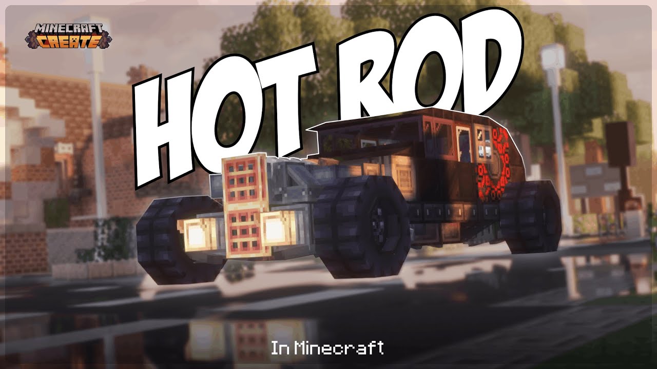 Building the COOLEST Hot Rod in Minecraft Create Mod #minecraft #trackwork