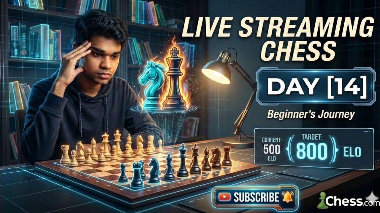 DAY14 Late Night Rapid Chess ☕| Beginner to 800 ELO #ChillChess #RapidChess #10MinChess #NightStream