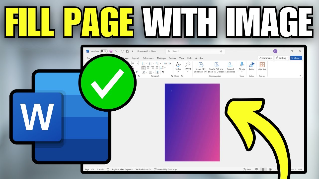 How To Make Image Fill Entire Page in Word