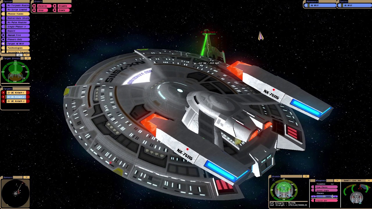 Vanguard Class vs Klingon E7 Trio | KM | Star Trek Bridge Commander