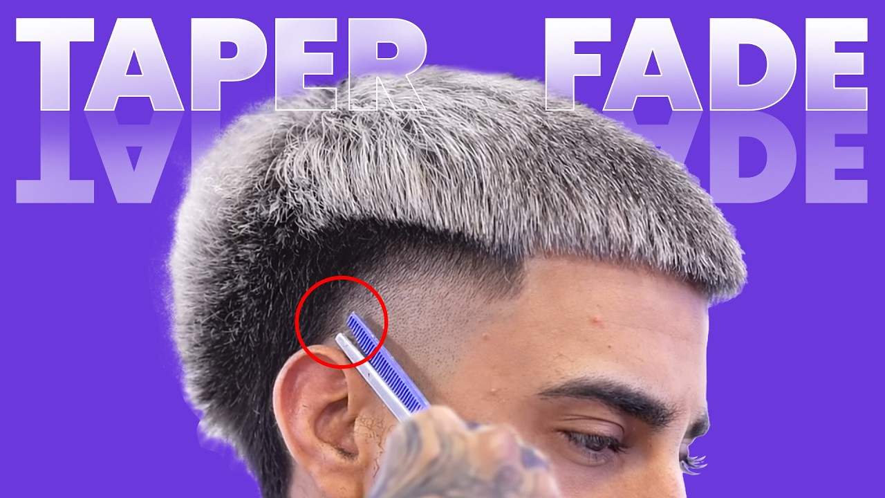Fade a Tijera + Taper Fade Paso a Paso (Clase Completa)