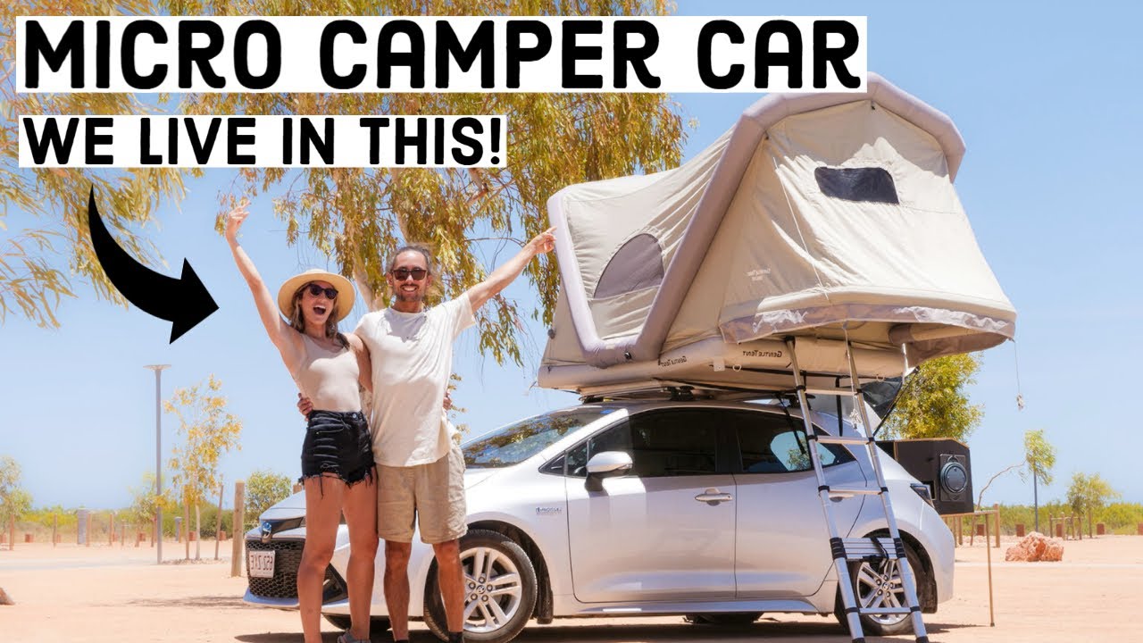 Our Off-Grid Micro Camper Car Conversion - Full Tour! Hybrid Toyota Hatchback