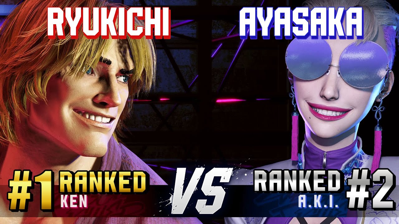 SF6 ▰ RYUKICHI (#1 Ranked Ken) vs AYASAKA (#2 Ranked A.K.I.) ▰ High Level Gameplay