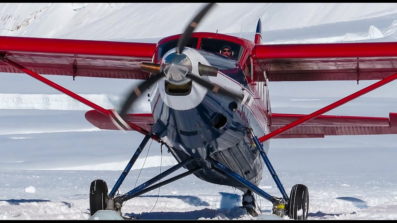 Incredible DHC-3 Snow Landing! (Near Mt. Denali)