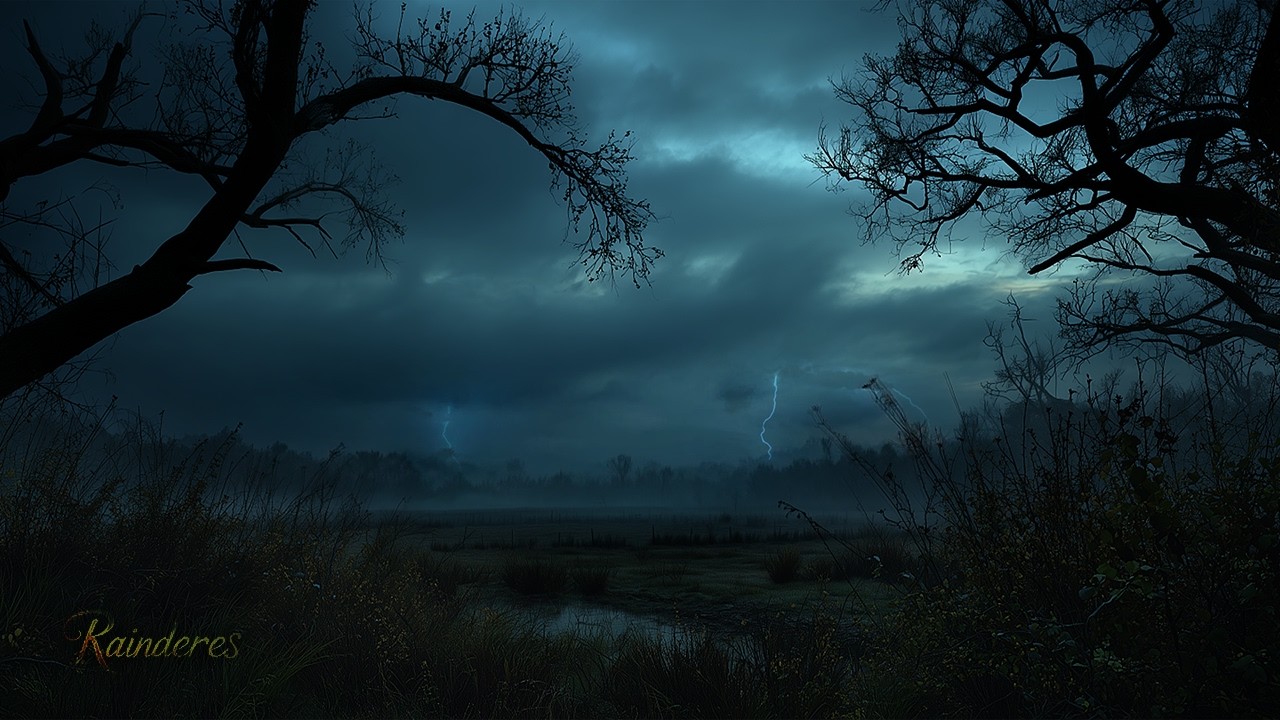 Don&rsquo;t Watch Alone&hellip; Dark Swamp Storm with Distant Lightning | Deep Sleep Thunder Ambience