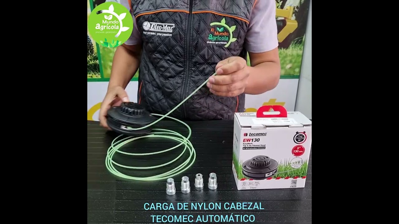 ¿COMO PONER EL NYLON EN CABEZAL AUTOMATICO TECOMEC?                  ¡¡FACIL Y PRACTICO!!