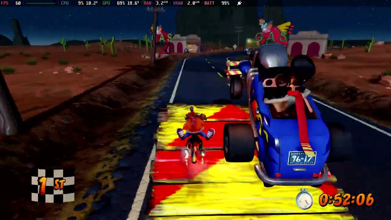 Crash 3 - Road Crash 1:19.03 - Beating TooneySA & WumpaLewis