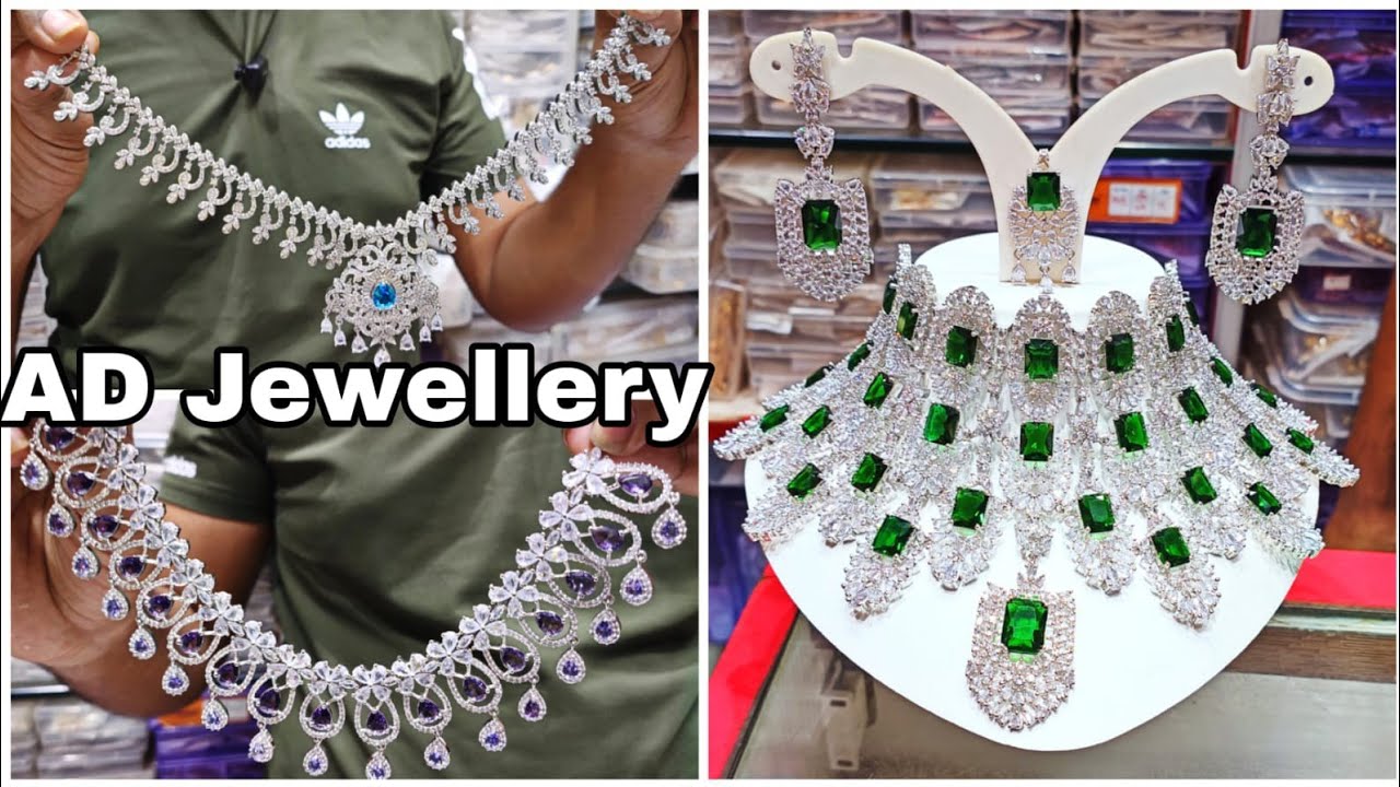 Designer AD Glass Stone & Dublet Stone Jewellery Wholesale || Premium AD Jewellery Wholesaler