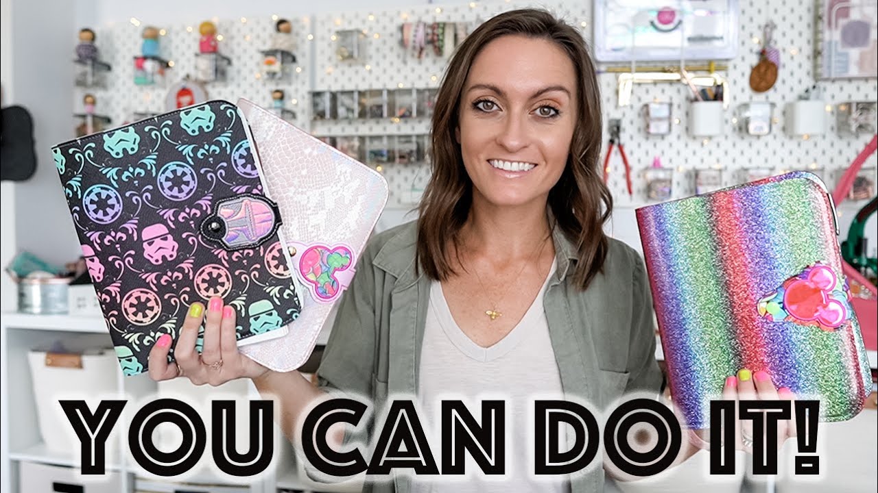 SUPER SIMPLE Design Your Own Vinyl Notebook Holder! Great Beginner Vinyl Sewing Project!