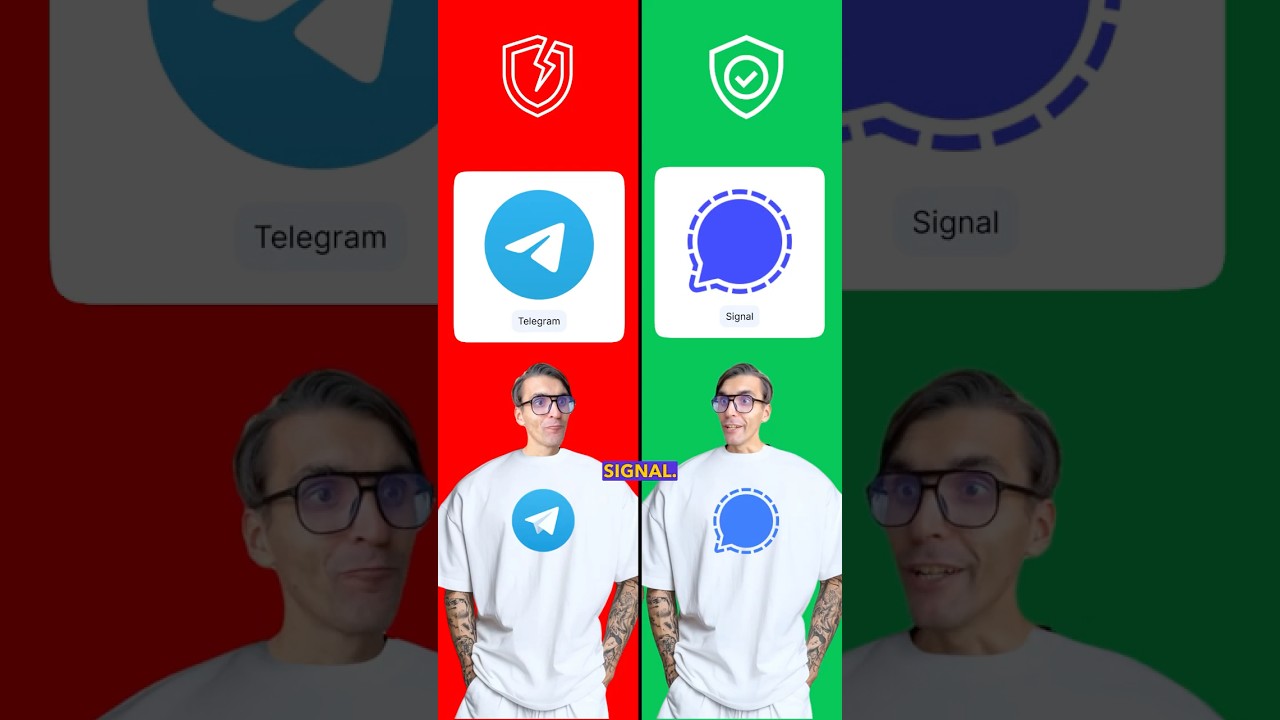 Telegram vs Signal: самый защищенный мессенджер в мире?! #funny #telegram #signal