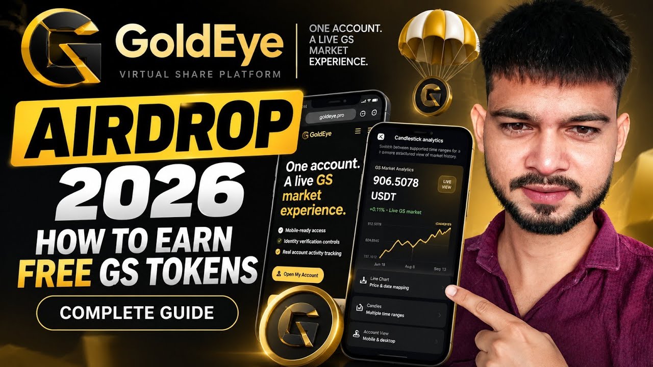🔥 GoldEye Airdrop 2026 | How to Earn Free GS Tokens | Complete GoldEye Guide 🚀