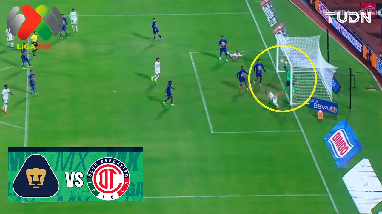 &iexcl;CASI GOL DE CHILENA! - Pumas 2-1 Toluca | Liga MX - Jornada 9 Clausura 2026 | TUDN