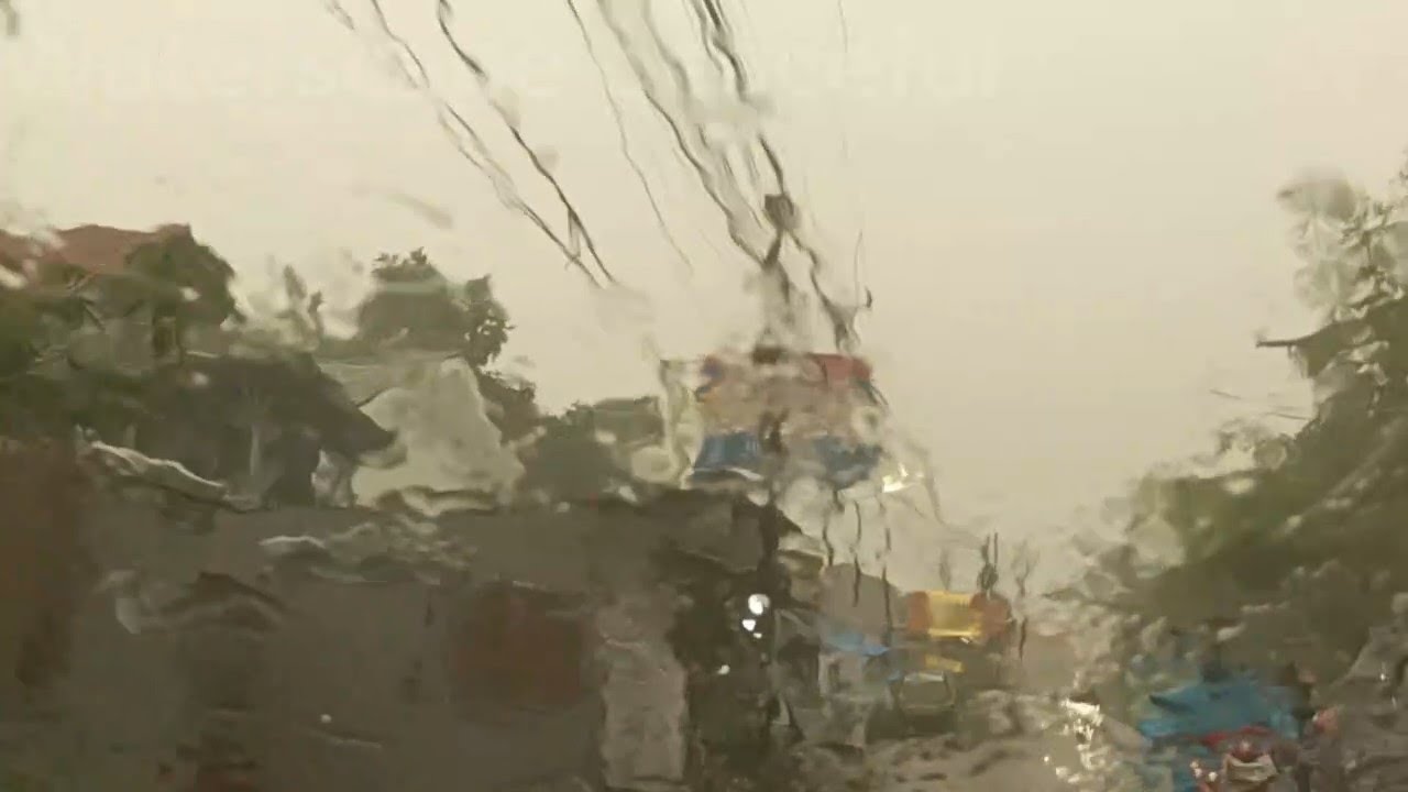 ▶️ Real Rain on Windshield POV | with Thunder