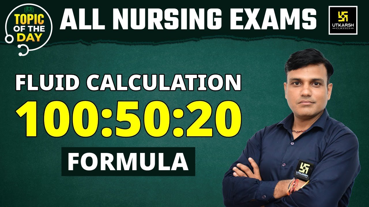 Fluid Calculation | 100:50:20 Formula | Fluid Balance & Imbalance | Shailendra Sir