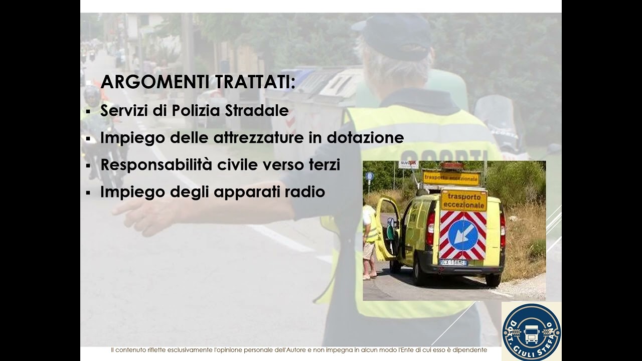 Corso di preparazione all'esame per Scorte Tecniche