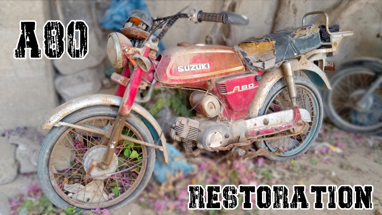 RESTORATION  Suzuki A80 1980s Model 42 Years Old Bike Restoration