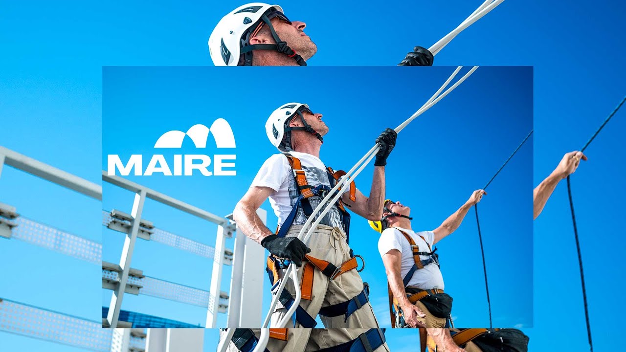 Official video of the MAIRE tower sign replacement , Milan Italy.