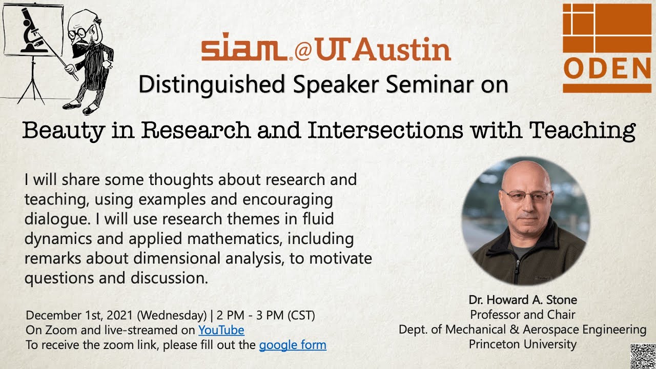 SIAM Distinguished Speaker Seminar by Dr. Howard Stone