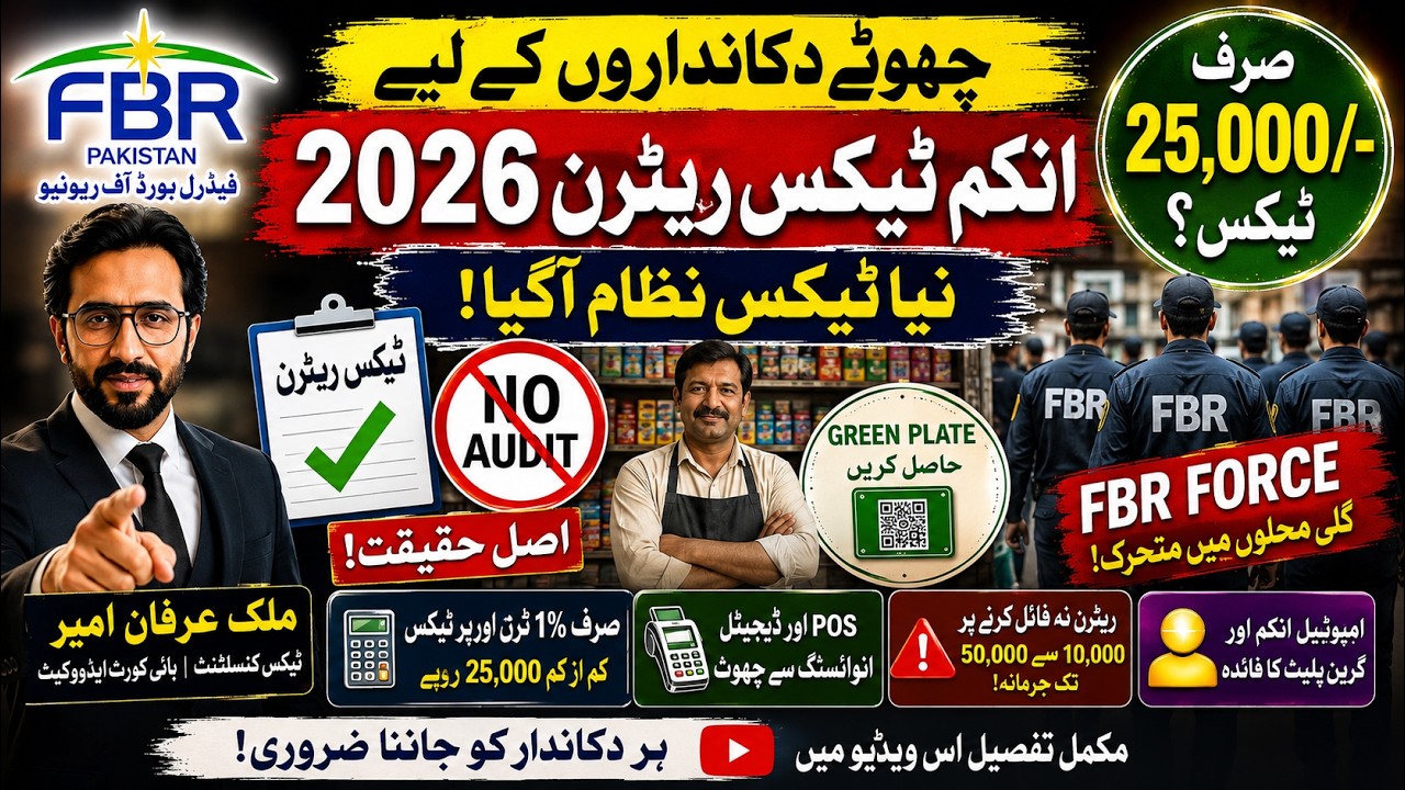 FBR New Tax Scheme 2026 Explained | PKR 25,000 Tax for Small Shopkeepers? Legal Analysis | SRO 1109