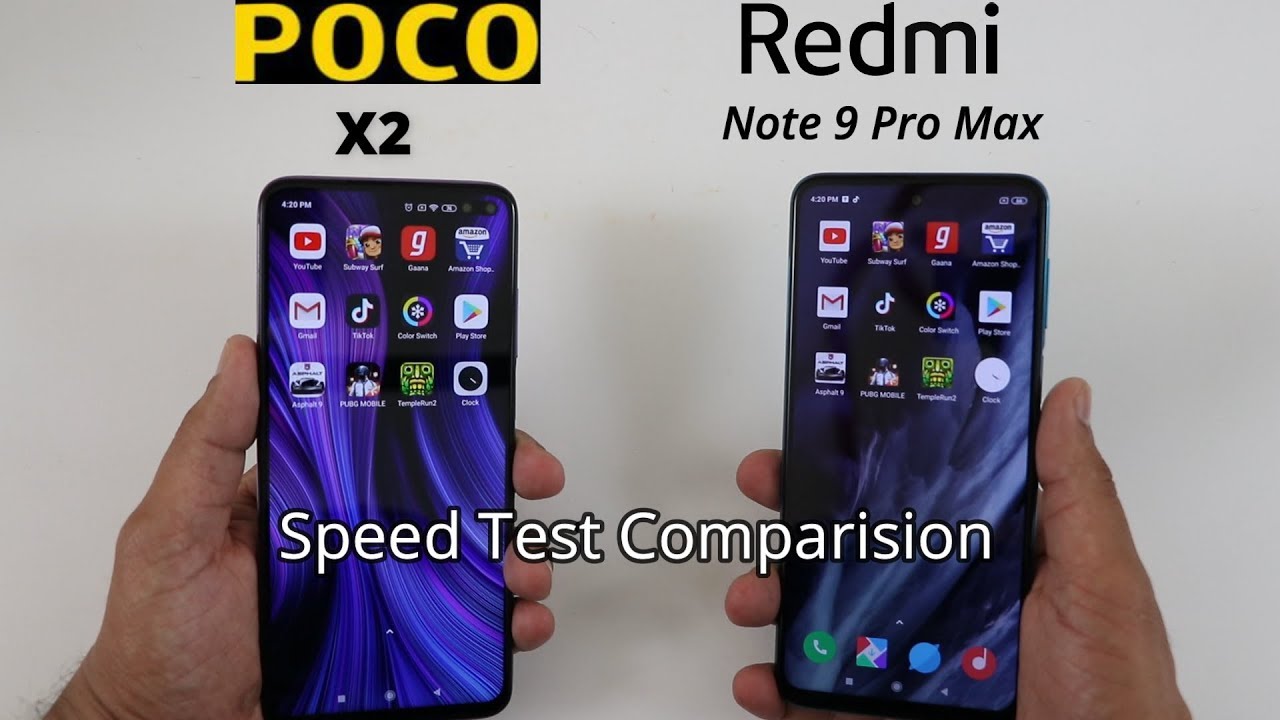 Redmi Note 9 Pro Max vs Poco X2 Speed Test Comparision, HINDI