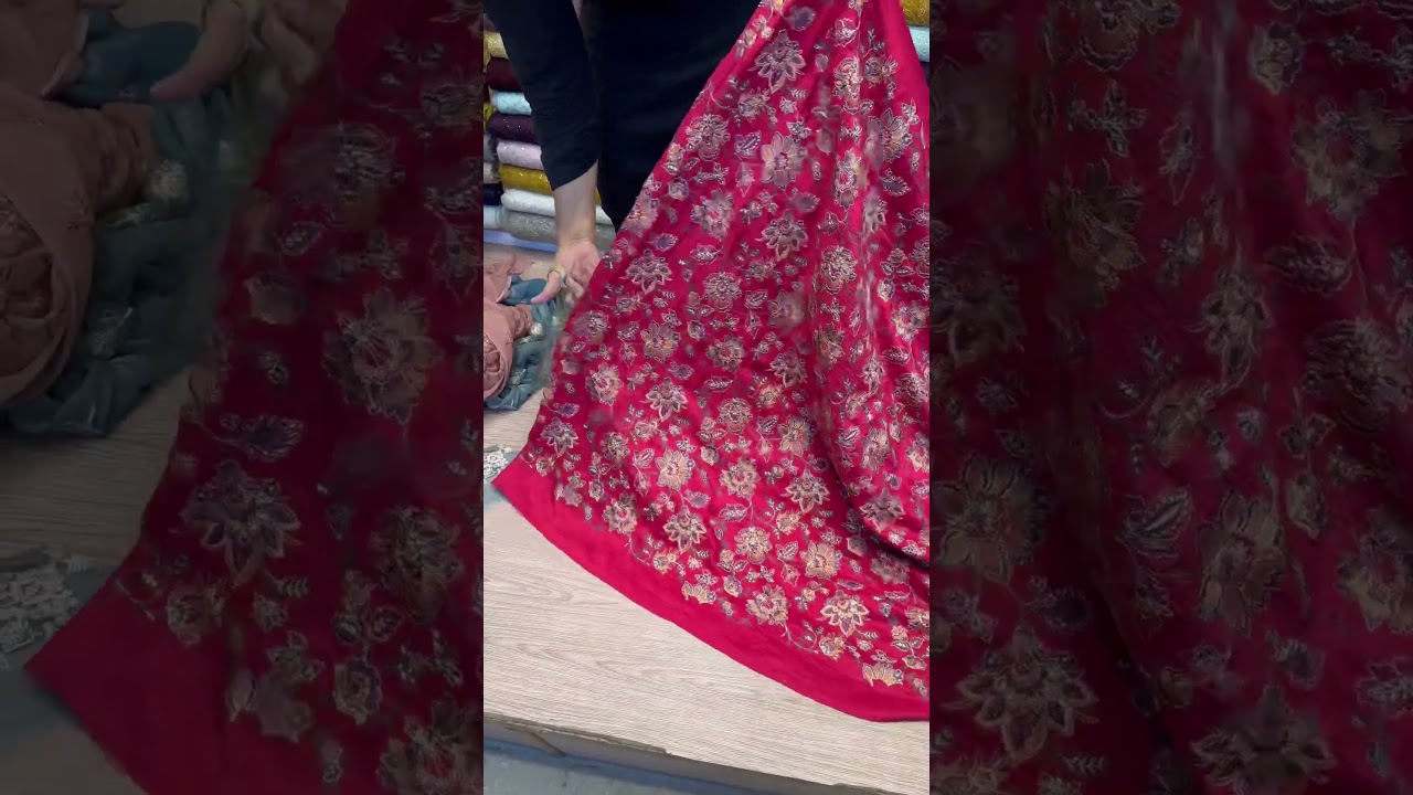 Pure China Raw silk embroidered dresses Rs 19500/-