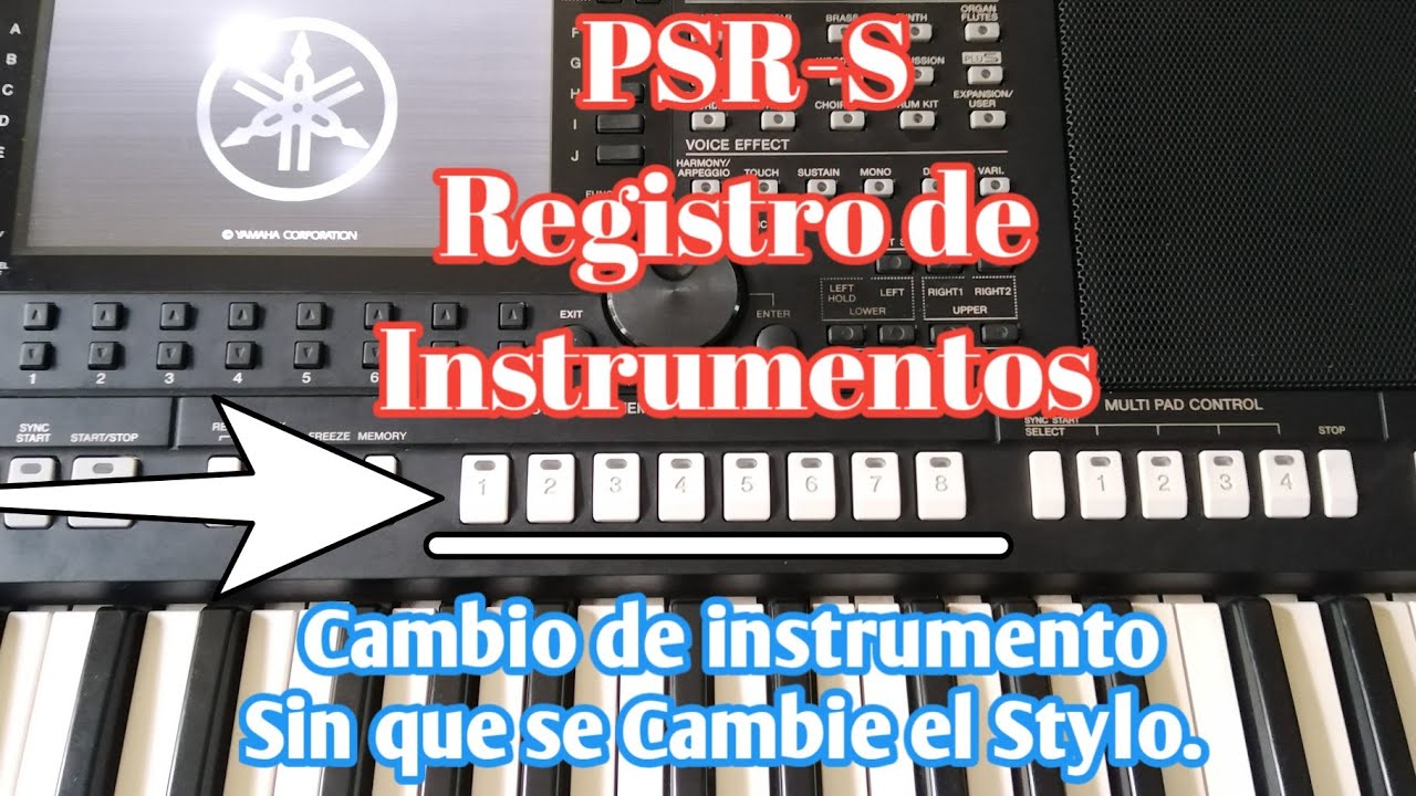 Yamaha PSR-S775 Creando Registro de voces y cambio de instrumento sin cambiar el Stylo