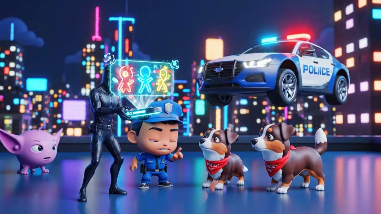 Police Car Song for Toddlers | The Wheels on the Police Car