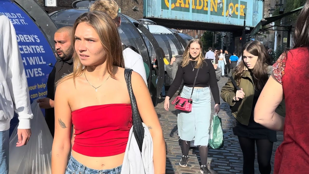 🇬🇧 LONDON STREET FOOD, NORTH LONDON WALK, EXPERIENCE TRENDY CAMDEN MARKET, 4K60FPS HDR