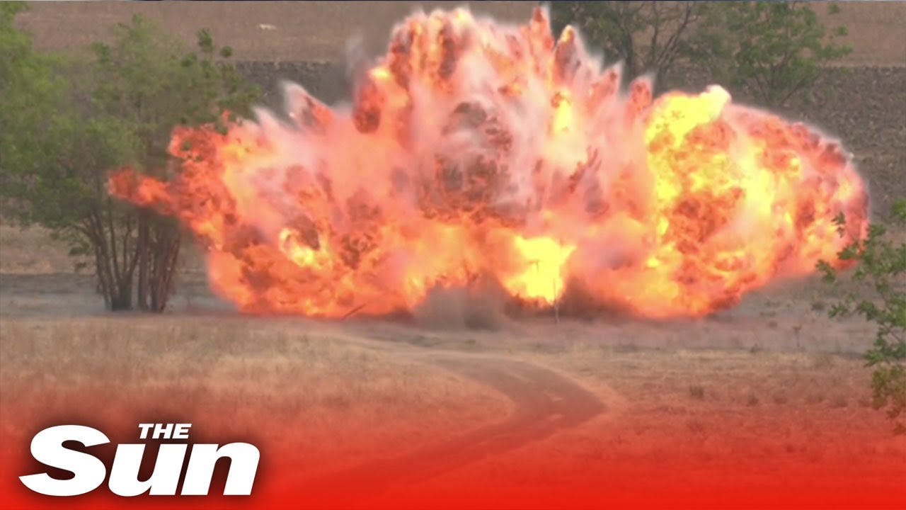 U.S army blow up targets in fierce combined military drills with Thai forces
