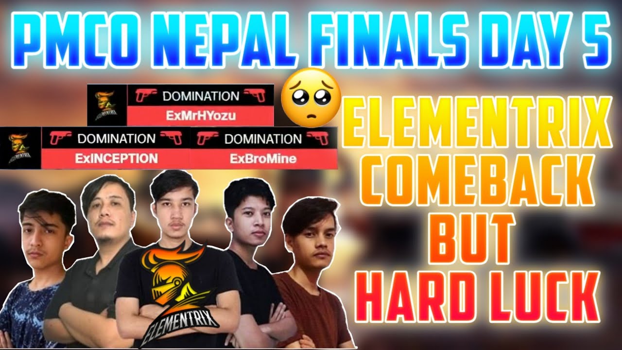 ELEMENTRIX HUGE COMEBACK BUT HARD LUCK 🥺| CARNAGE WINS PMCO ❤️| PMCO NEPAL FINALS DAY 5 - GAURABYT |