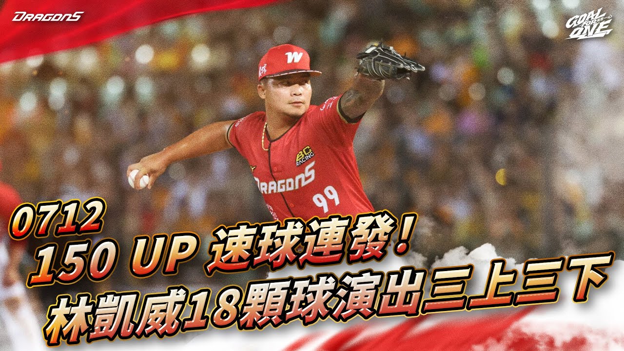 【2025比賽嗨賴】07/12 150 up 速球連發！林凱威18顆球演出三上三下