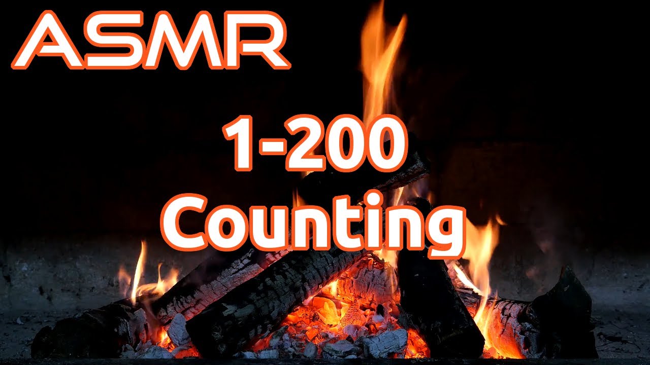 ASMR | Intense Tingles | Counting up to 200 With Fireplace Crackling Sounds | Whispered