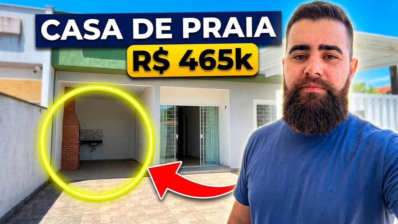 CASA DE PRAIA POR R$ 465 MIL NO LITORAL DO PARANÁ | Praia de Leste - apenas 450 metros da praia