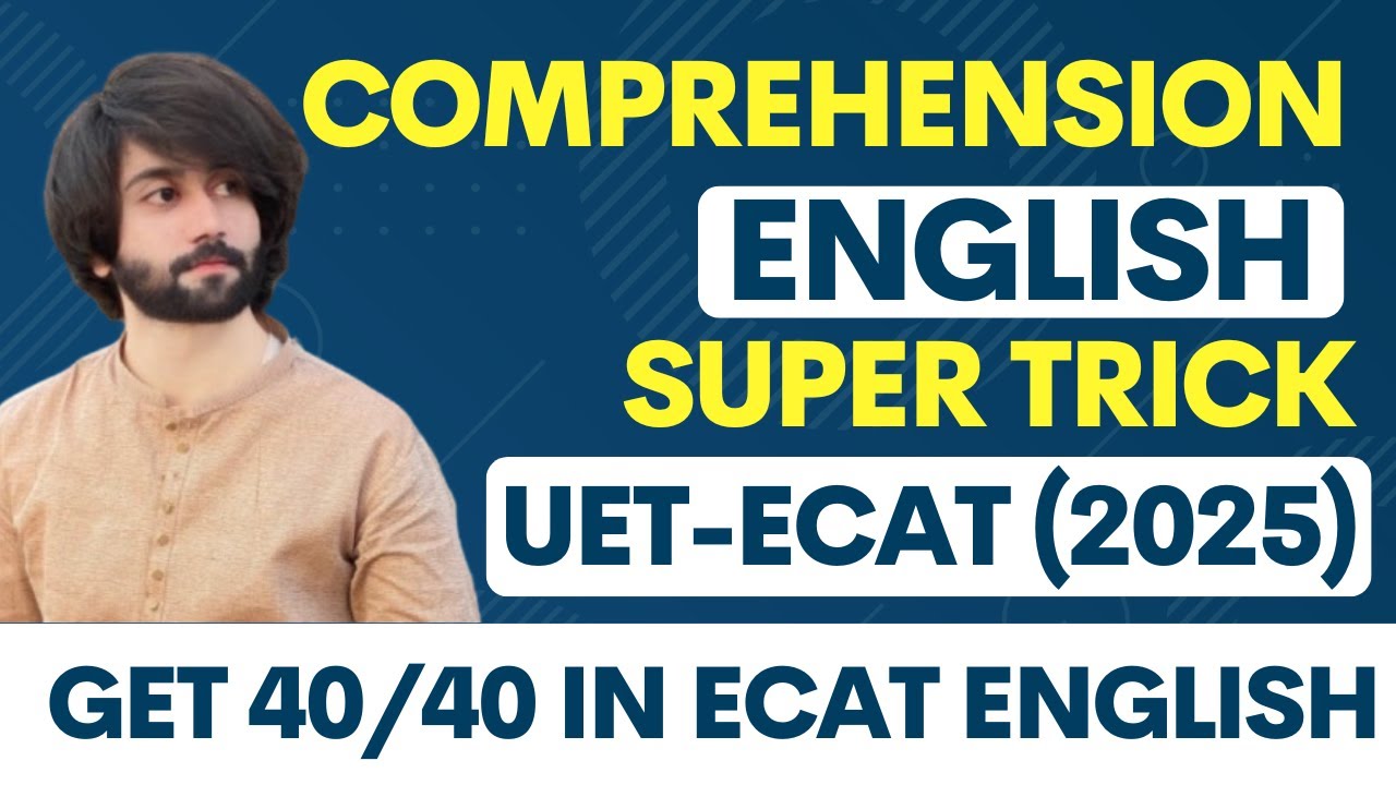 UET ECAT English Preparation 2025 I How to Solve UET English Portion I UET  ECAT English Past Papers