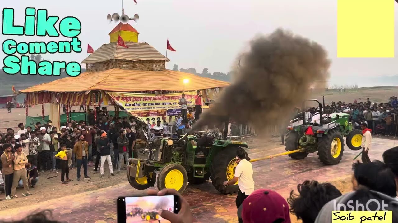John Deere with John Deere 🦌 ! Pagal baba vs visfot 💥! Final tractor match MP #automobile #youtube