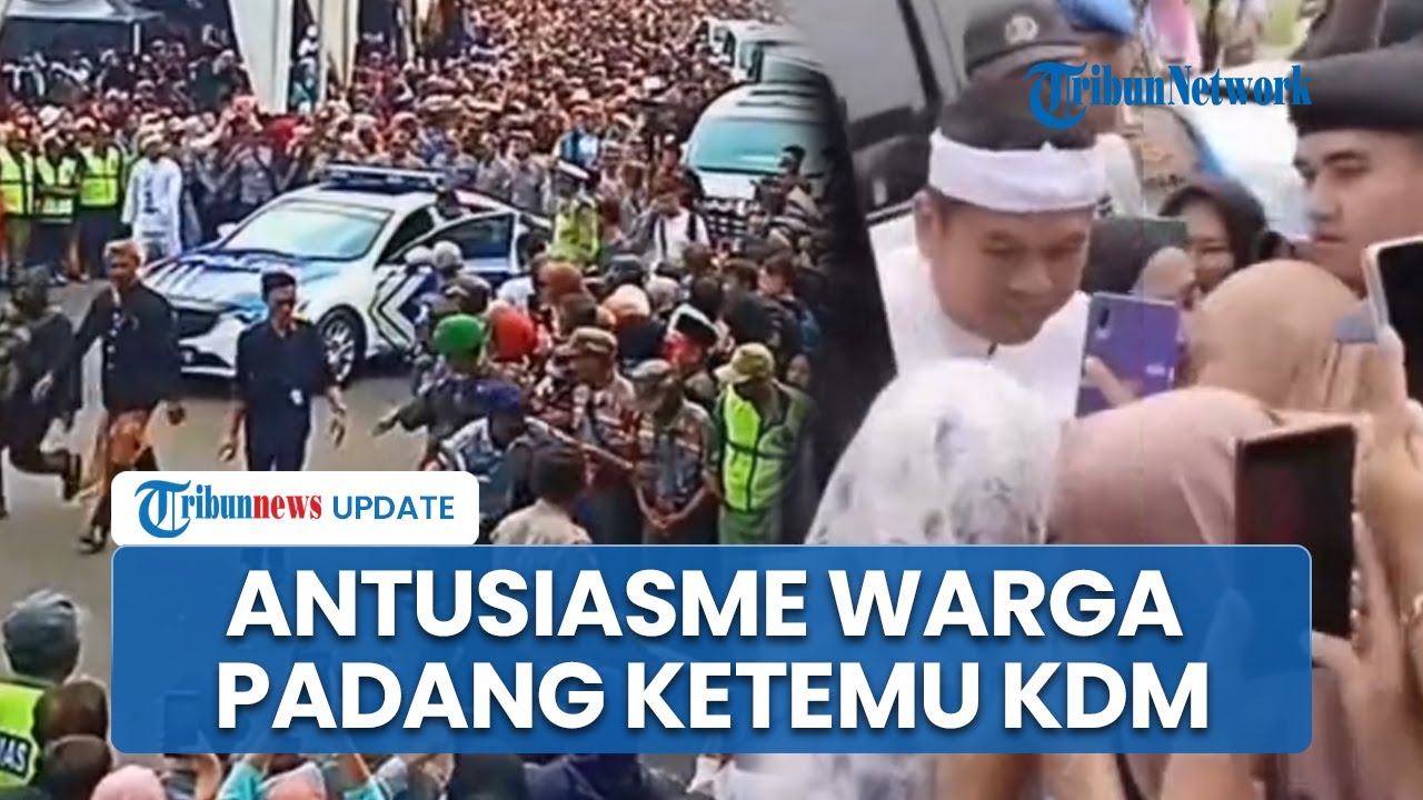 Momen Ribuan Warga Padang Sambut Kedatangan Dedi Mulyadi, Kerubungi KDM yang akan Kirim Bantuan