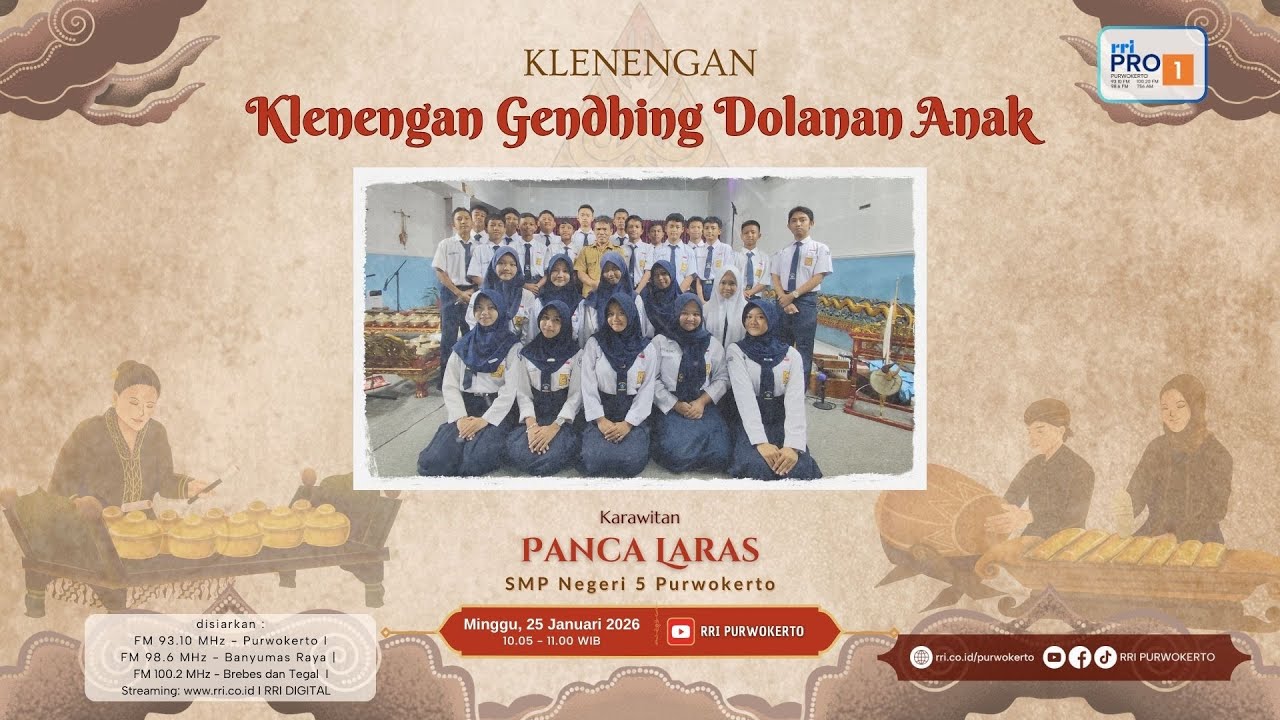 Klenengan Gendhing Dolanan Anak - Karawitan Panca Laras SMPN 5 Purwokerto