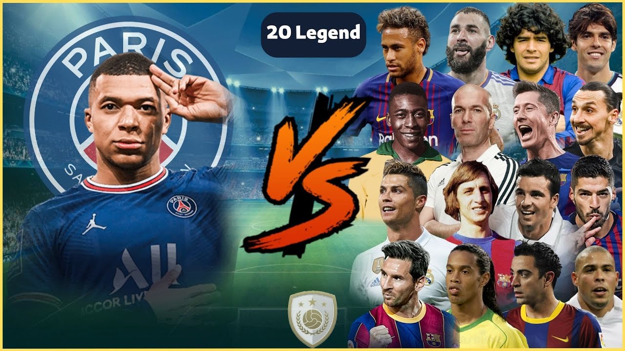 Mbappe 🆚 20 Legend🔥💪(Ronaldo-Messi-Pele-Neymar) •8 Minutes•