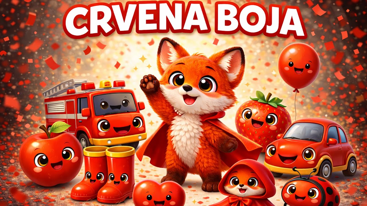 CRVENA BOJA ZA NAJMLADJE | LISICA UČI BOJE 🦊