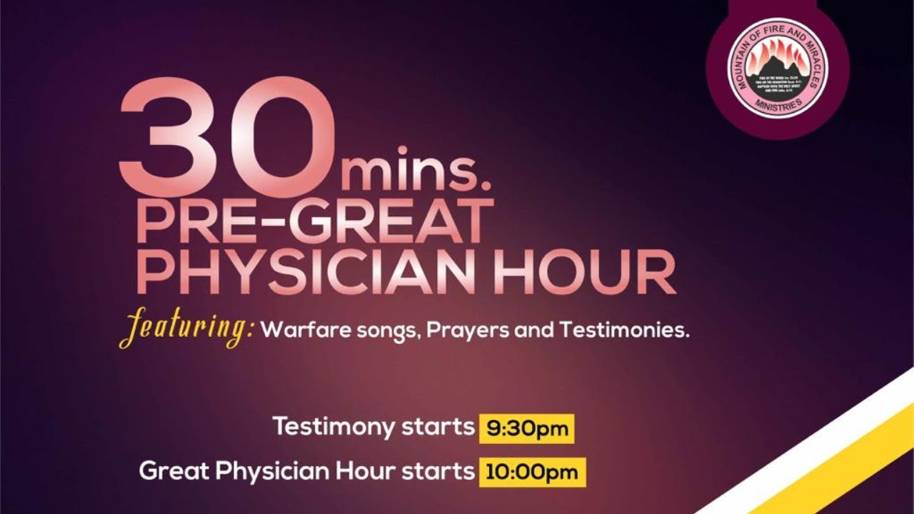 FRENCH GREAT PHYSICIAN HOUR 5TH SEPTEMBER MINISTERING: DR D.K. OLUKOYA
