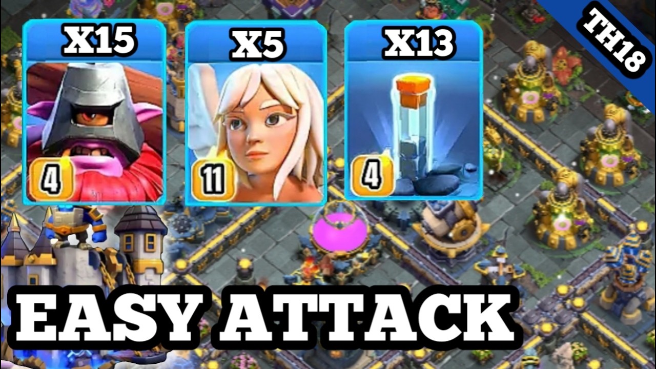 Th18 thrower healer totem spell attack I best th18 attack strategy coc