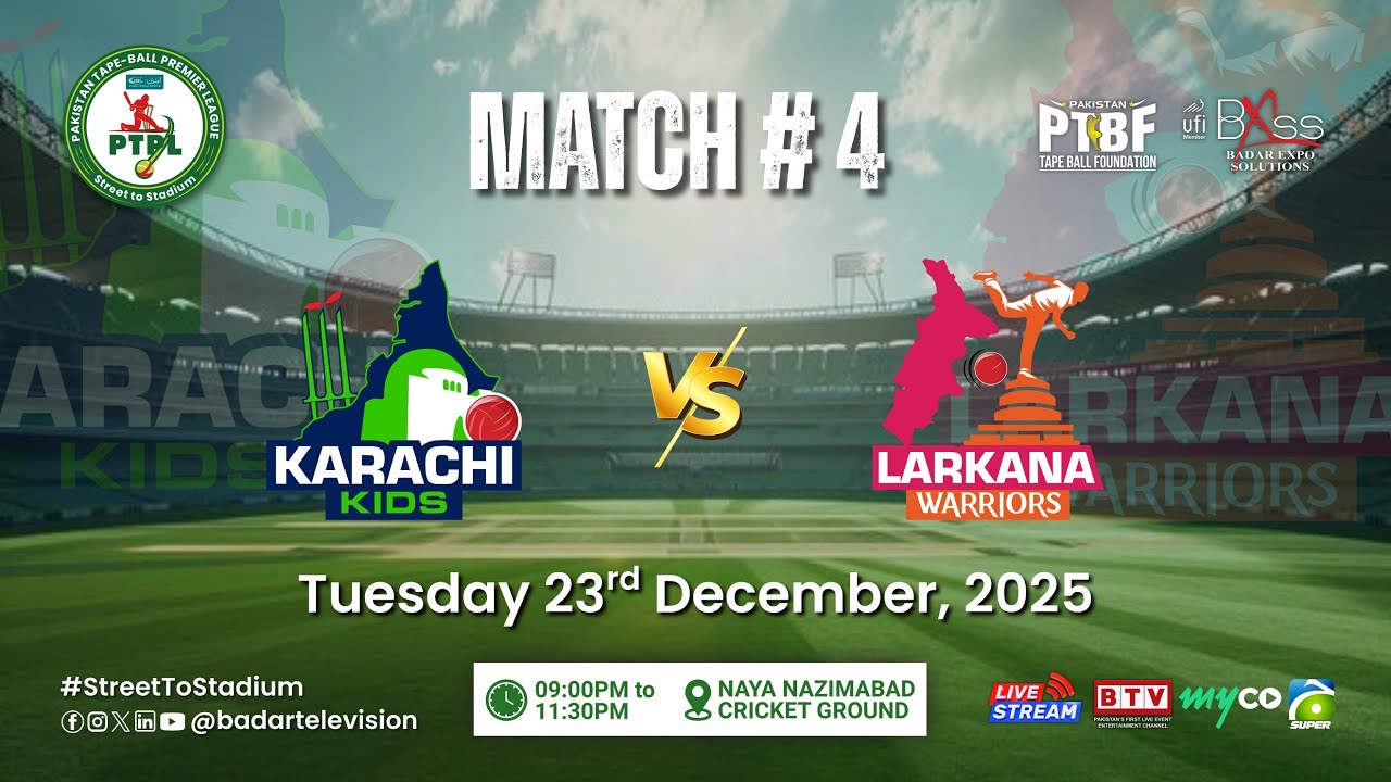 LIVE | Karachi Kids vs Larkana Warriors | Match - 04 | 23 December 2025