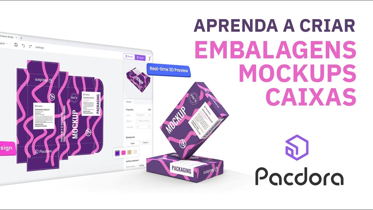 Como criar embalagens, caixas e mockups no Pacdora