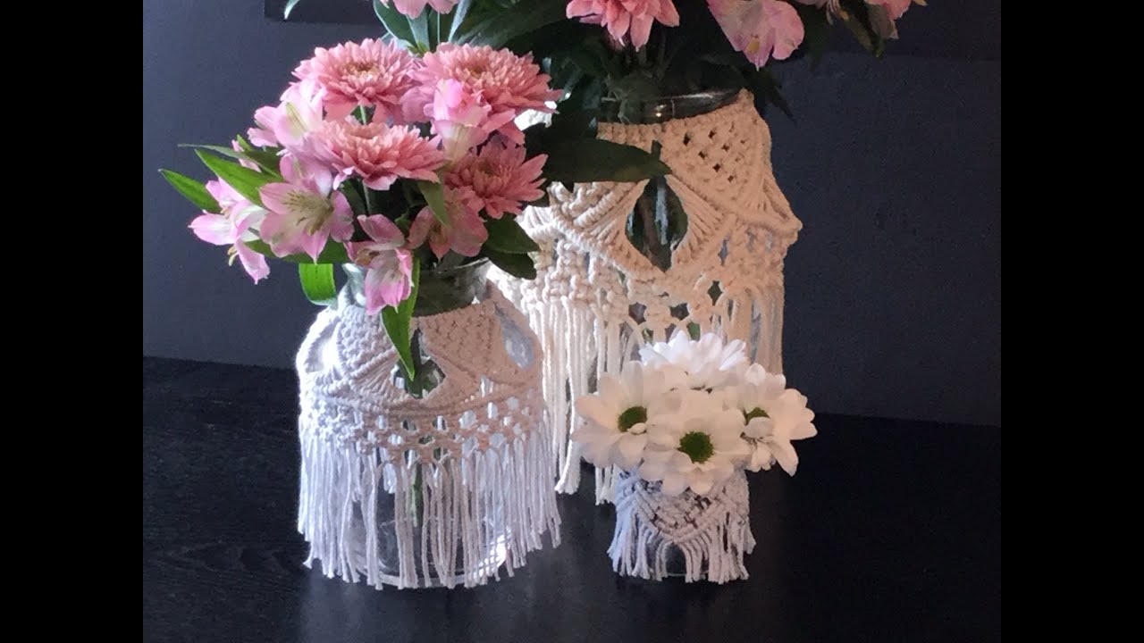 DIY Macrame Jar Covers&mdash;Easy Tutorial for Beginners | Crafty Patti