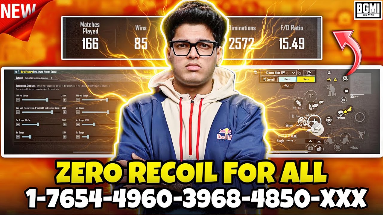 🔥Bgmi sensitivity settings 2026 🥵 | Bgmi best sensitivity settings 😱| Zero recoil sensitivity 